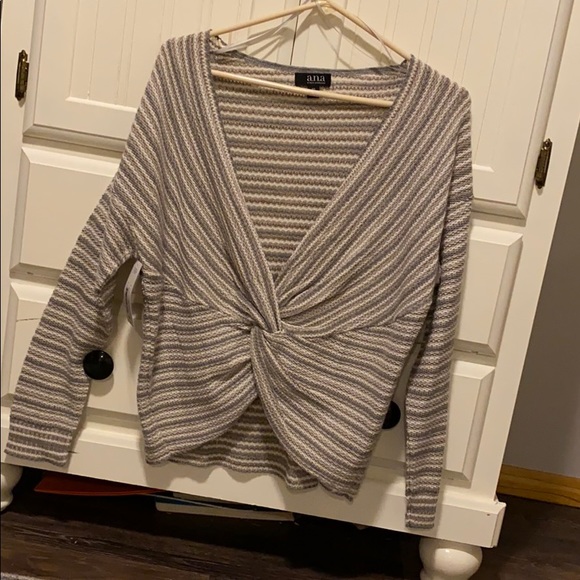 Cross front long sleeve sweater - Picture 1 of 3